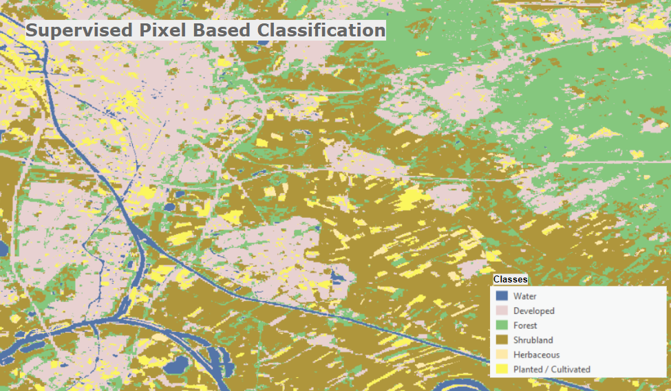 Supervised Pixel Based Classification of Utrecht map